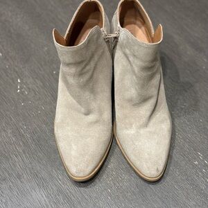 Lucky Brand Gray Suede Ankle Booties